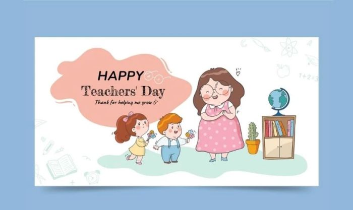 Ảnh bìa chúc mừng Ngày 20/11 đẹp mắt với phong cách hoạt hình ngộ nghĩnh, mang đến một không khí vui nhộn và tươi mới.