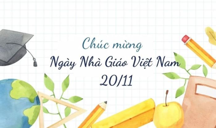 Ảnh bìa chúc mừng Ngày 20/11 đẹp nhất, thiết kế nổi bật và đầy ý nghĩa, tri ân thầy cô.