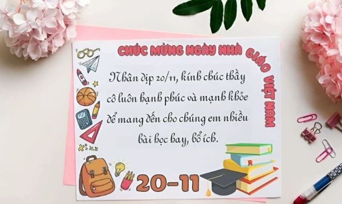 Tổng hợp các ảnh bìa Ngày 20/11 với những lời chúc ý nghĩa, thể hiện lòng biết ơn đến thầy cô.