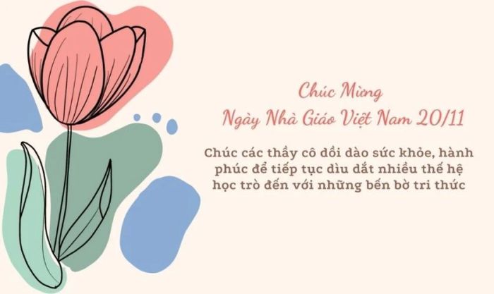 Danh sách ảnh bìa 20/11 kèm lời chúc ý nghĩa và hình ảnh hoa, một lựa chọn hoàn hảo cho ngày tri ân thầy cô.