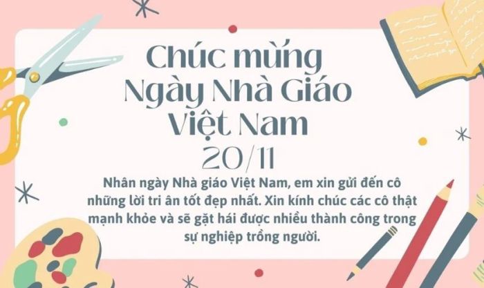 Những ảnh bìa kèm lời chúc hay, giản dị mà sâu sắc, là món quà đầy ý nghĩa dành tặng thầy cô nhân ngày 20/11.