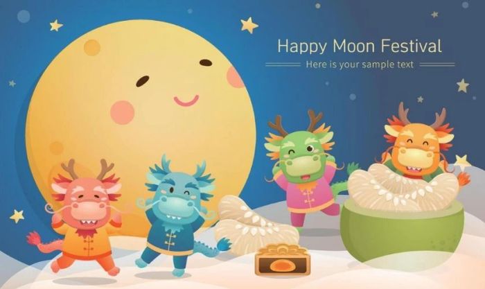 Phông nền Tết Nguyên Tiêu dễ thương