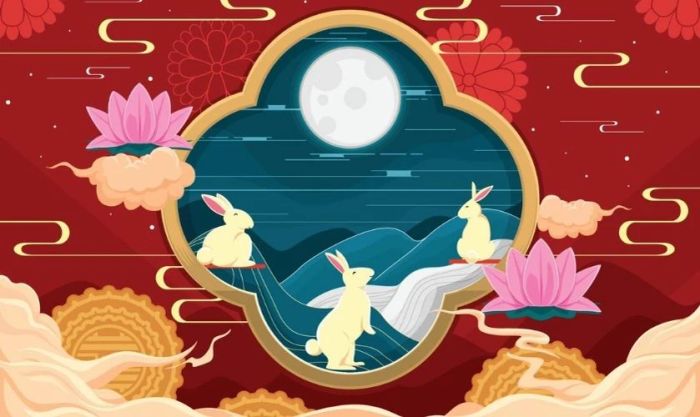 Thỏ ngọc ngắm trăng bên khung cửa