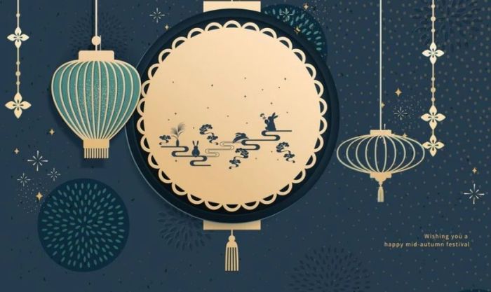 Phông nền Trung Thu kết hợp lời chúc ý nghĩa