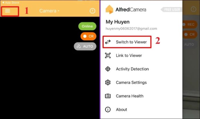 Chuyển sang chế độ Viewer