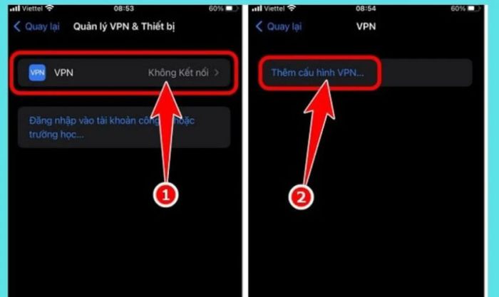 Chọn biểu tượng ứng dụng VPN vừa tải về