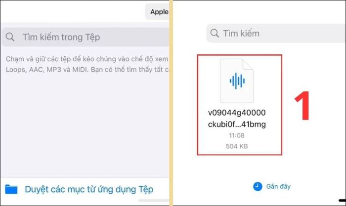 Nhấn giữ và kéo đoạn nhạc vào khu vực chỉnh sửa