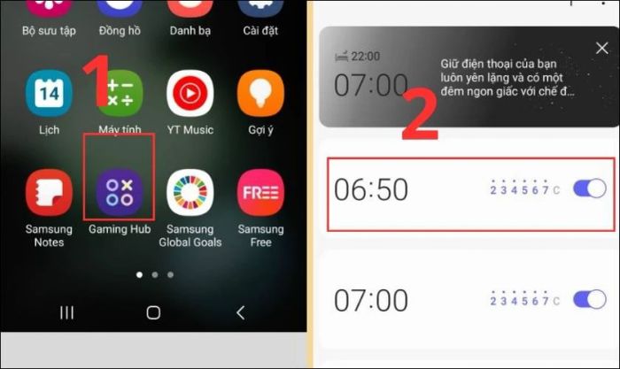Mở ứng dụng Báo thức trên điện thoại