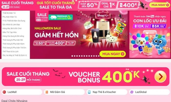 Hướng dẫn săn mã giảm giá sản phẩm trên trang web Lazada.vn