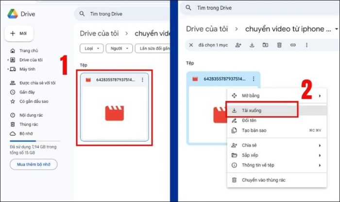 Chia sẻ video từ iPhone sang máy tính thông qua Google Drive