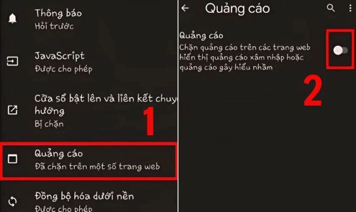 Hướng dẫn tắt quảng cáo liên tục trên Google Chrome