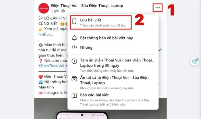 Có thể lưu lại bài viết Facebook sau khi đã lấy đường link không?