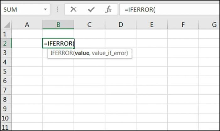 Hàm IFERROR là gì? 