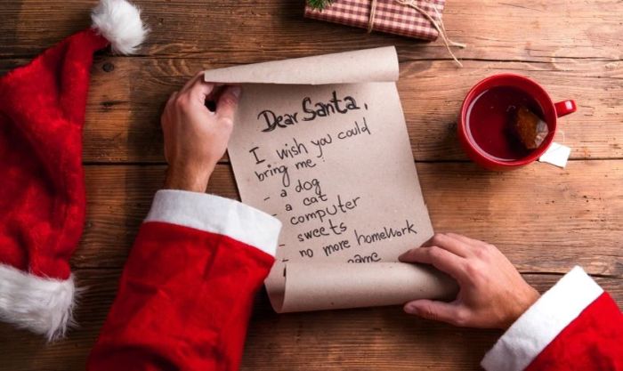 Ông già Noel đọc những điều ước