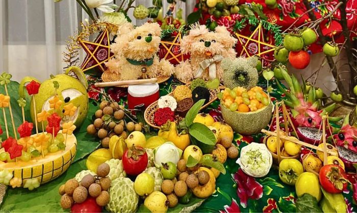 Bộ hình ảnh mâm cỗ Tết Trung Thu truyền thống