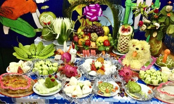 Bộ hình ảnh mâm cỗ Tết Trung Thu độc đáo và sáng tạo