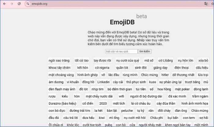 Emojidb.org là một trang web chuyên cung cấp các emoji với danh sách đa dạng và đầy đủ