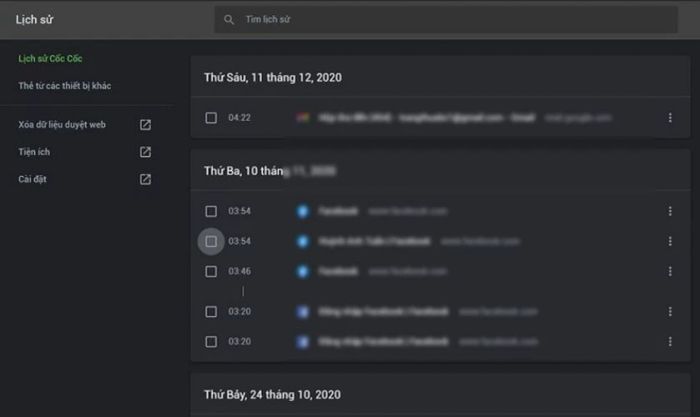 Kiểm tra lịch sử duyệt web để xác định liệu có phần mềm theo dõi nào trên máy tính của bạn không