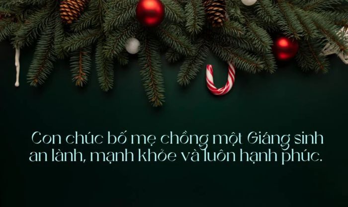 Câu chúc gửi đến bố mẹ chồng dịp Noel