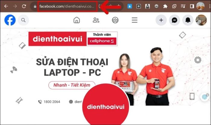 Đường dẫn sẽ hiển thị trong thanh địa chỉ phía trên màn hình