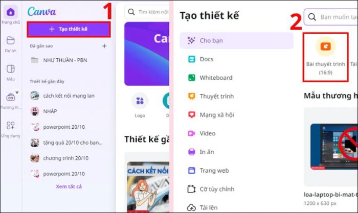 Cách tạo PowerPoint 20/10 đẹp mắt trên Canva