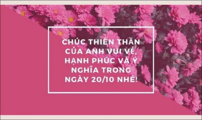 Mẫu thiệp 20/10 màu hồng dành tặng người yêu