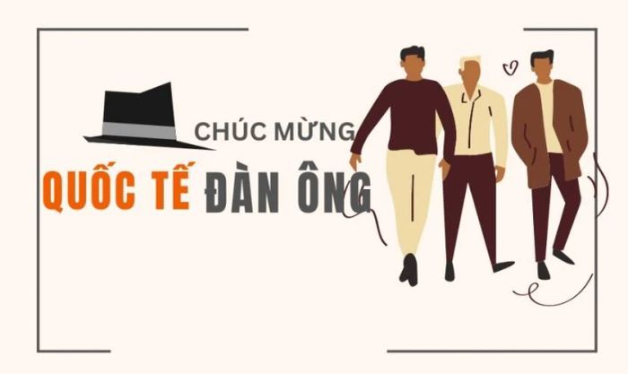 Thiệp chúc mừng ngày quốc tế đàn ông đơn giản và mới mẻ