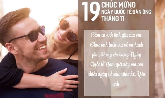 Mẫu thiệp chúc mừng ngày Quốc tế Đàn ông 19/11 dành cho chồng và người yêu thương