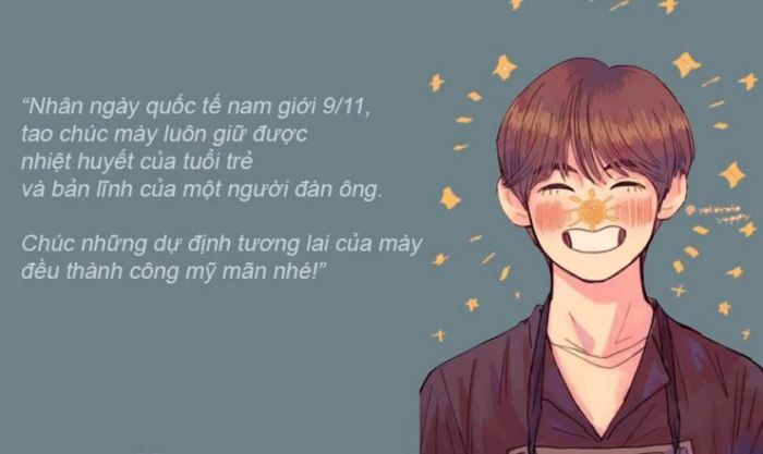 Mẫu thiệp chúc mừng ngày Quốc tế Đàn ông 19/11 cho bạn bè dễ thương