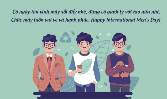 Mẫu thiệp chúc mừng ngày Quốc tế Đàn ông 19/11 cho bạn bè xinh đẹp