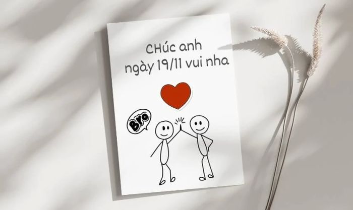 Mẫu thiệp chúc mừng ngày Quốc tế Đàn ông 19/11 cho đồng nghiệp ấn tượng và độc đáo