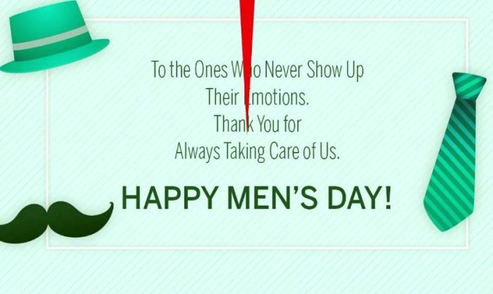 Mẫu thiệp chúc mừng ngày Quốc tế Đàn ông bằng tiếng Anh đầy ấn tượng