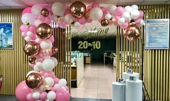 Decor 20/10 cho công ty sang trọng và ấn tượng