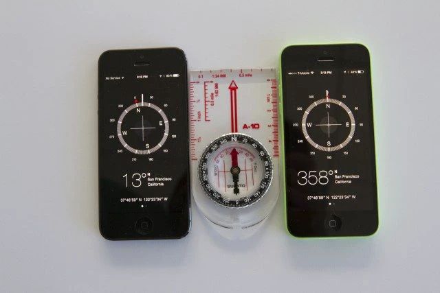 Các dấu hiệu nhận biết khi la bàn trên iPhone gặp lỗi như: kim không xoay, hướng bị sai lệch.