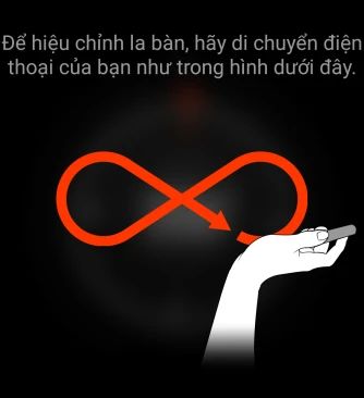 Lắc điện thoại iPhone theo hình số 8 để hiệu chỉnh lại la bàn khi nó không xoay.