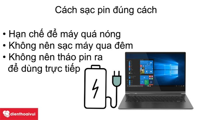 Hướng dẫn sạc pin laptop Lenovo đúng cách