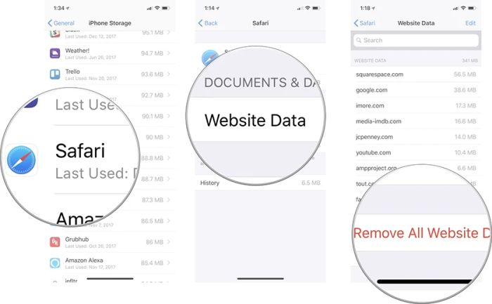 Xóa lịch sử duyệt web trên Safari và các tệp đã tải xuống