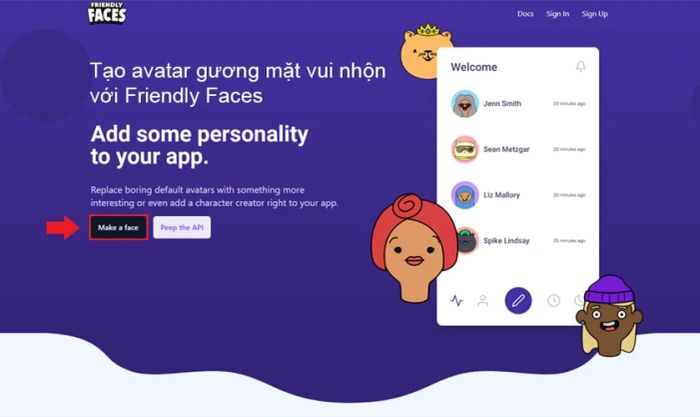 Tạo avatar Facebook ấn tượng với Friendly Faces
