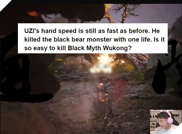 Uzi thu hút sự chú ý khi trải nghiệm siêu phẩm Black Myth: Wukong