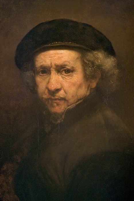 Close-Up of a Self-Portrait by Rembrandt Harmensz van Rijn
