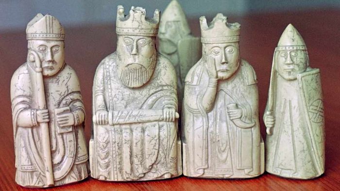 A selection of the Lewis Chessmen.
