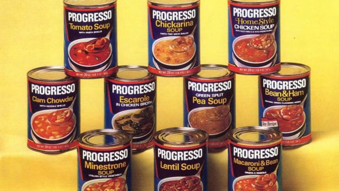 Progresso cans from around 1978