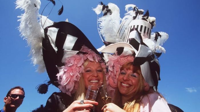 Ladies at Australia's Flemington Racecourse—the origin of the term 'Flemington Confetti'