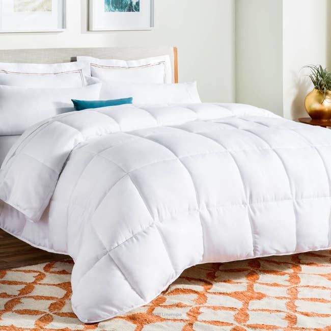 A quilted comforter
