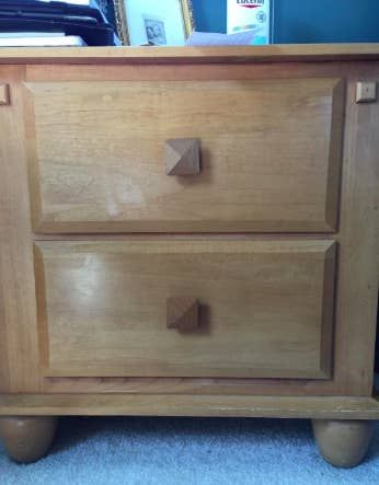 The same nightstand now spotless and free of stains.