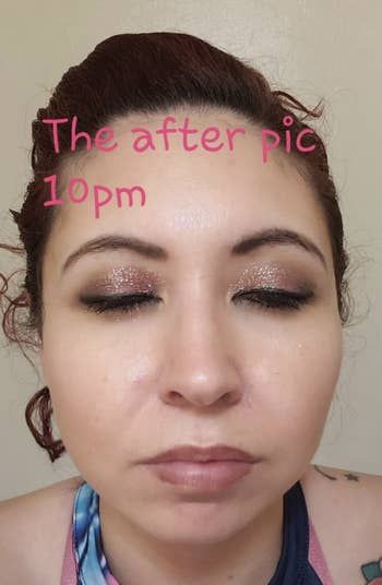 the same reviewer with makeup still flawless 5 hours later
