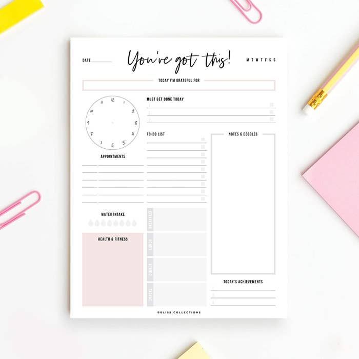 A blank page in the planner