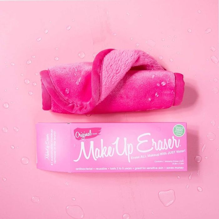 A soft pink washcloth