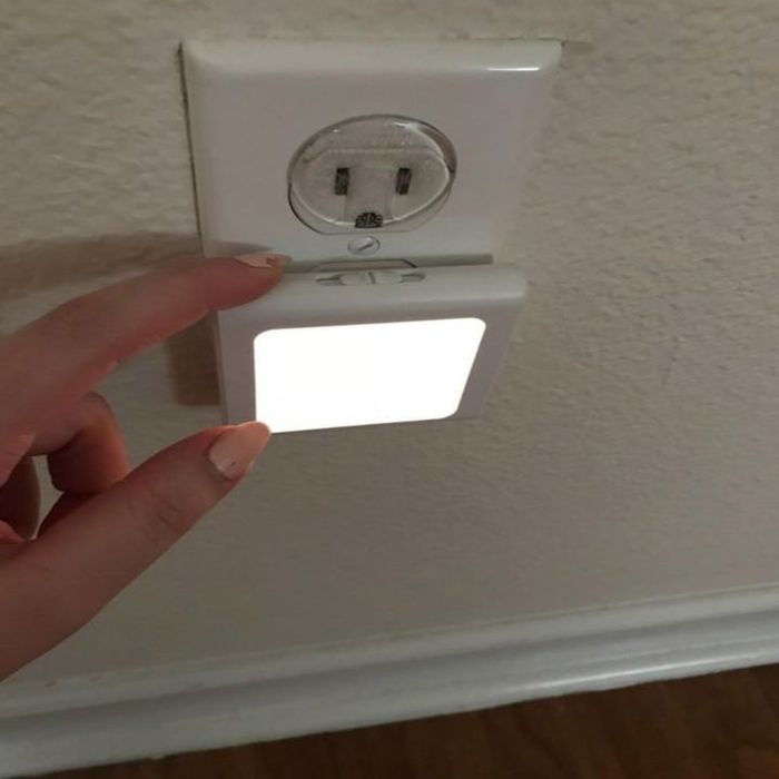 The lamp is connected to the electrical outlet.