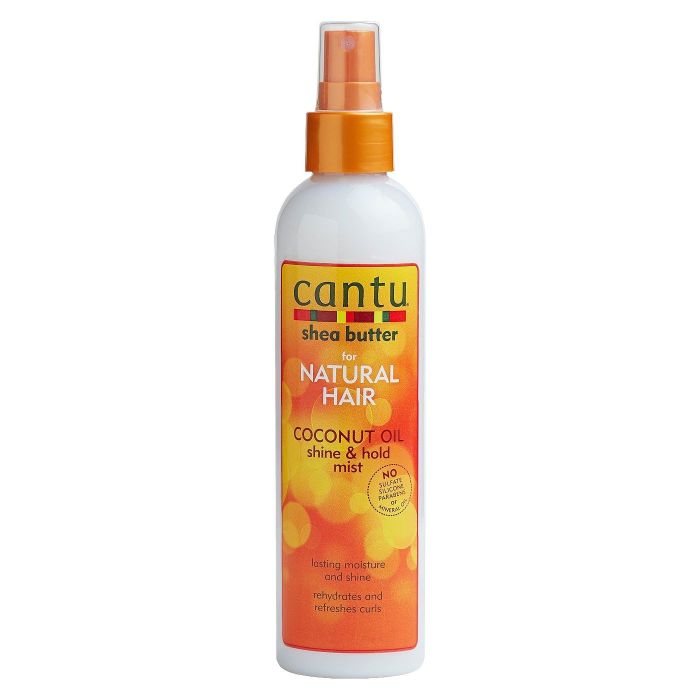 A bottle of hair shine mist
